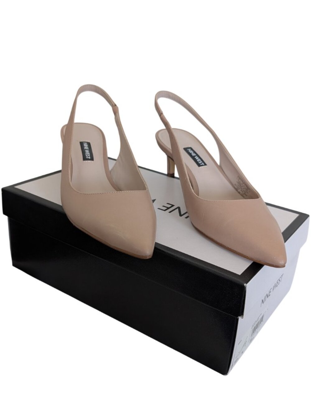 Nine West Nude Slingback Heels Women's Size 8M
